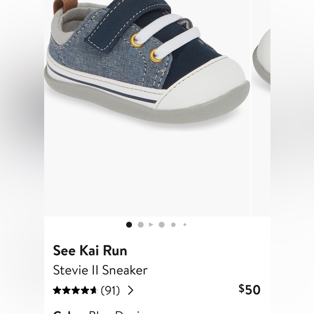 See Kai Run baby walker denim sneakers